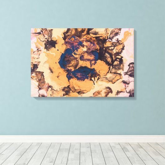 Orangefarbene Farben Leinwanddruck (Insitu (Holzboden))