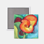 Orangefarbene, farbenfrohe Magnete der Canna Lilie Magnet (Vorderseite/Rückseite)