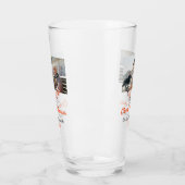 Orangefarbene Feier bis 60 Jahre Hochzeit Glas (Links)