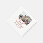 Orangefarbene Feier bis 60 Jahre Hochzeit Serviette (Ecke)