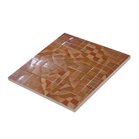 Orangefarbene Fliesen Keramik (Seite)