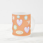 Orangefarbene Form-Tasse Mattglastasse (VorderseiteRechts)