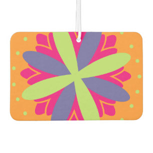 Orangefarbene Formen Autolufterfrischer