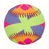Orangefarbene Formen Baseball (Rückseite)