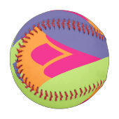 Orangefarbene Formen Baseball (Vorderseite Links)