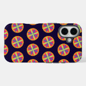 Orangefarbene Formen Case-Mate iPhone Hülle (Rückseite (Horizontal))