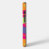 Orangefarbene Formen Case-Mate iPhone Hülle (Rückseite / Links)