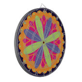 Orangefarbene Formen Dartscheibe (Vorderseite Links)