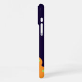 Orangefarbene Formen iPhone Hülle (Linke Seite)