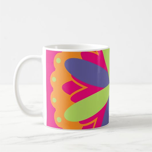Orangefarbene Formen Kaffeetasse (Links)