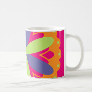 Orangefarbene Formen Kaffeetasse