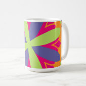 Orangefarbene Formen Kaffeetasse (VorderseiteRechts)