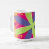 Orangefarbene Formen Kaffeetasse (Vorderseite Links)