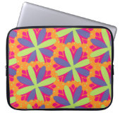 Orangefarbene Formen Laptopschutzhülle (Vorderseite)