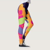Orangefarbene Formen Leggings (Rechts)