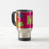 Orangefarbene Formen Reisebecher (Vorderseite Links)