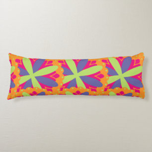 Orangefarbene Formen Seitenschläferkissen
