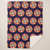 Orangefarbene Formen Sherpadecke (Vorderseite)