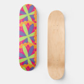 Orangefarbene Formen Skateboard (Vorderseite)