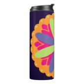 Orangefarbene Formen Thermosbecher (Nach links gedreht)