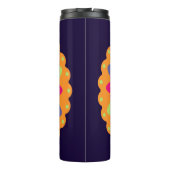 Orangefarbene Formen Thermosbecher (Rückseite)