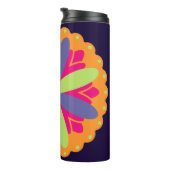 Orangefarbene Formen Thermosbecher (Nach rechts gedreht)