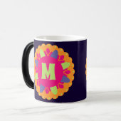 Orangefarbene Formen Verwandlungstasse (Vorderseite Links)