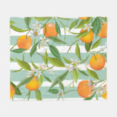 Orangefarbene Früchte: Nahtlos Vintag. Fleecedecke (Vorderseite (Horizontal))