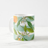 Orangefarbene Früchte: Nahtlos Vintag. Kaffeetasse (Vorderseite Links)