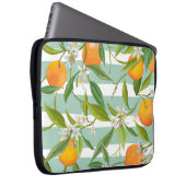 Orangefarbene Früchte: Nahtlos Vintag. Laptopschutzhülle (Vorne Rechts)
