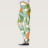 Orangefarbene Früchte: Nahtlos Vintag. Leggings (Links)