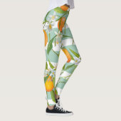 Orangefarbene Früchte: Nahtlos Vintag. Leggings (Rechts)