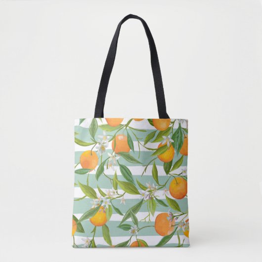 Orangefarbene Früchte: Nahtlos Vintag. Tasche (Vorderseite)