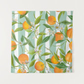 Orangefarbene Früchte: Nahtlos Vintag. Wandteppich (Vorderseite (Horizontal))