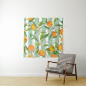 Orangefarbene Früchte: Nahtlos Vintag. Wandteppich (Beispiel (Horizontal))