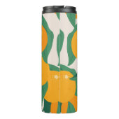 Orangefarbene Früchte und Blätter nahtlos Thermosbecher (Rückseite)