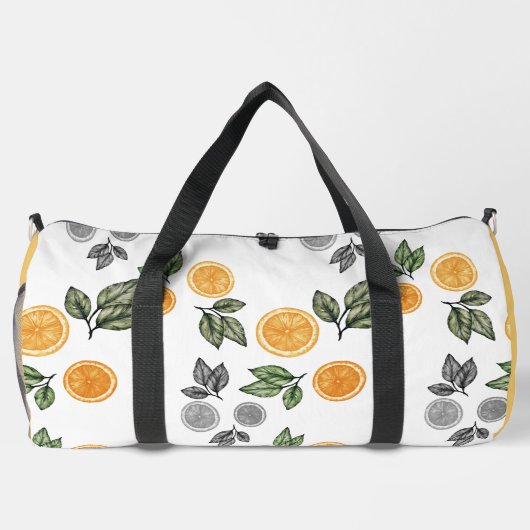 Orangefarbene Fruchtscheiben Duffle Bag (Rückseite)