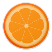 Orangefarbene Fruchtschneide-Drehknopf Keramikknauf (Vorderseite)