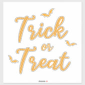 Orangefarbene Funkelnd Streifen Trick oder Aufkleb Aufkleber (Blatt)