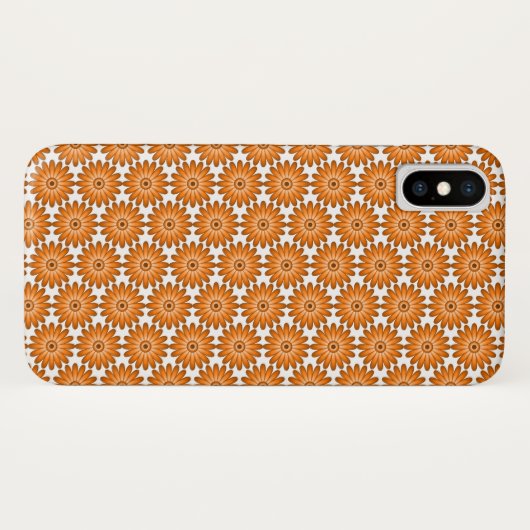 Orangefarbene Gänse im 70er-Stil Case-Mate iPhone Hülle (Rückseite (Horizontal))