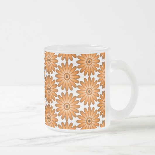 Orangefarbene Gänse im 70er-Stil Mattglastasse (Rechts)