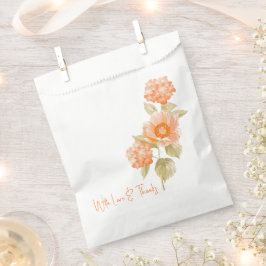 Orangefarbene Gastgeschenk Hochzeit Geschenktütchen
