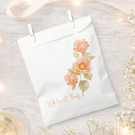 Orangefarbene Gastgeschenk Hochzeit Geschenktütchen (Ausgeschnitten)