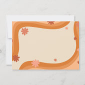 Orangefarbene Geburtstagskarte Einladung (Rückseite)