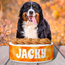 Orangefarbene Gefärbte Krawatte Personalisierter H Napf