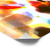 Orangefarbene, gelbe, blaue Lackierung - Design Poster (Ecke)