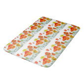 Orangefarbene, gelbe Mohnblume Badematte (Schrägansicht)