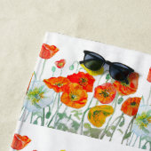 Orangefarbene, gelbe Mohnblume Strandtuch (Beispiel)