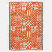 Orangefarbene, gelbe Muster - Design Decke (Vorderseite Vertikal)