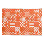 Orangefarbene, gelbe Muster - Design Kissenbezug (Rückseite)